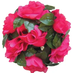 Decostar™ Large Flower Candle Rings 9" - 12 Pieces - Fuchsia