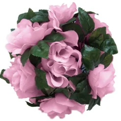 Decostar™ Large Flower Candle Rings 9" - 12 Pieces - Pink