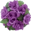 Decostar™ Large Flower Candle Rings 9" - 12 Pieces - Purple