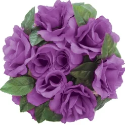 Decostar™ Large Flower Candle Rings 9" - 12 Pieces - Purple