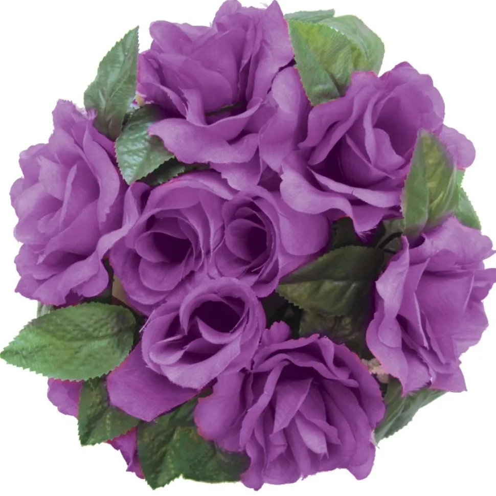 Decostar™ Large Flower Candle Rings 9" - 12 Pieces - Purple