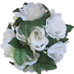 Decostar™ Large Flower Candle Rings 9" - 12 Pieces - White