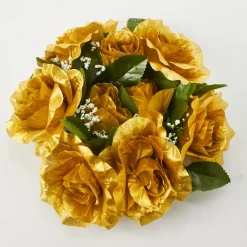 Decostar™ Large Flower Candle Rings 9" - 12 Pieces - Gold
