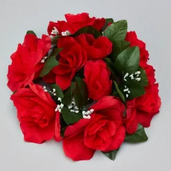 Decostar™ Large Flower Candle Rings 9" - 12 Pieces - Red