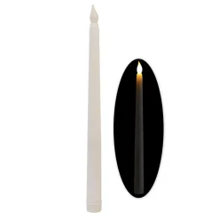 Decostar™ LED Flameless Flickering Taper Candle 11" 6pc/box - White