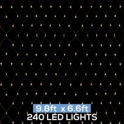 Decostar™ LED Net Lights 240LED Lights 9.8' x 6.6' - Warm White