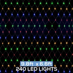 Decostar™ LED Net Lights - 240LED Lights 9.8' x 6.6' - Multicolor