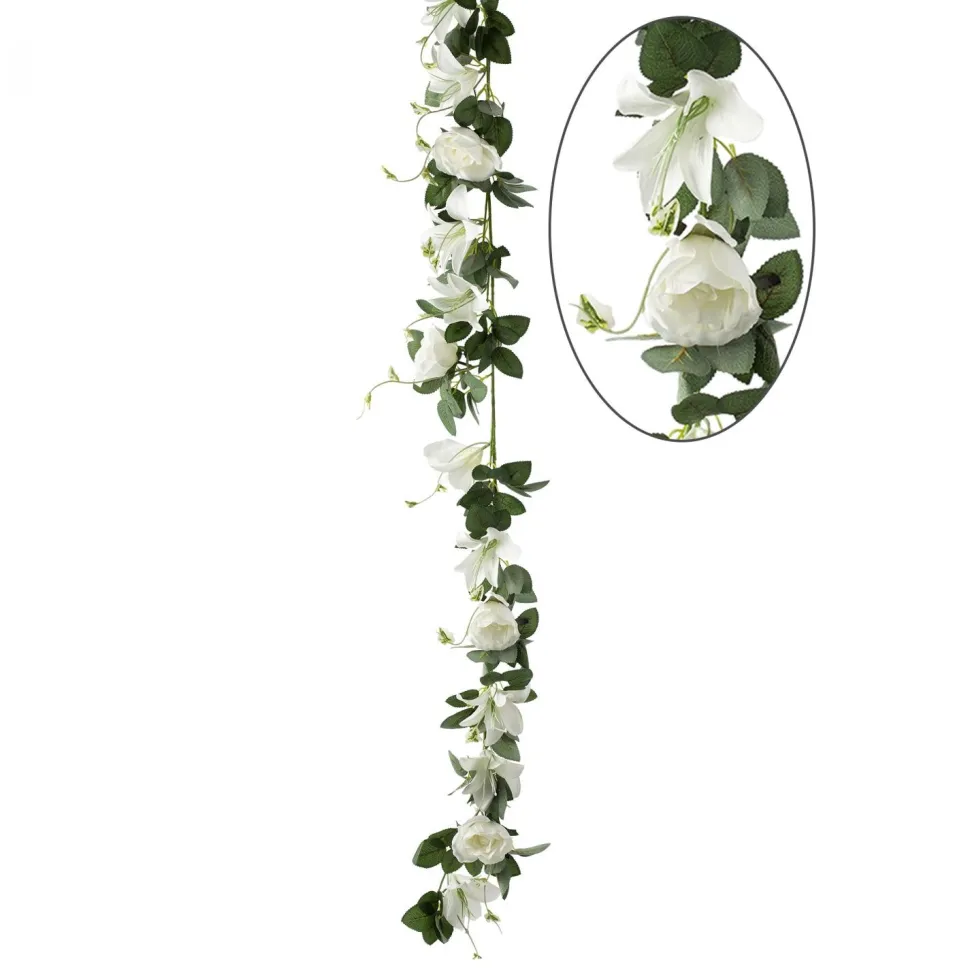 Decostar™ 62" Long Artificial Rose And Lily Garland