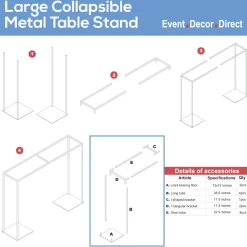 DecoStar™ Long Metal Collapsing Frame for Limitless Decor Options - Soft Matte Gold