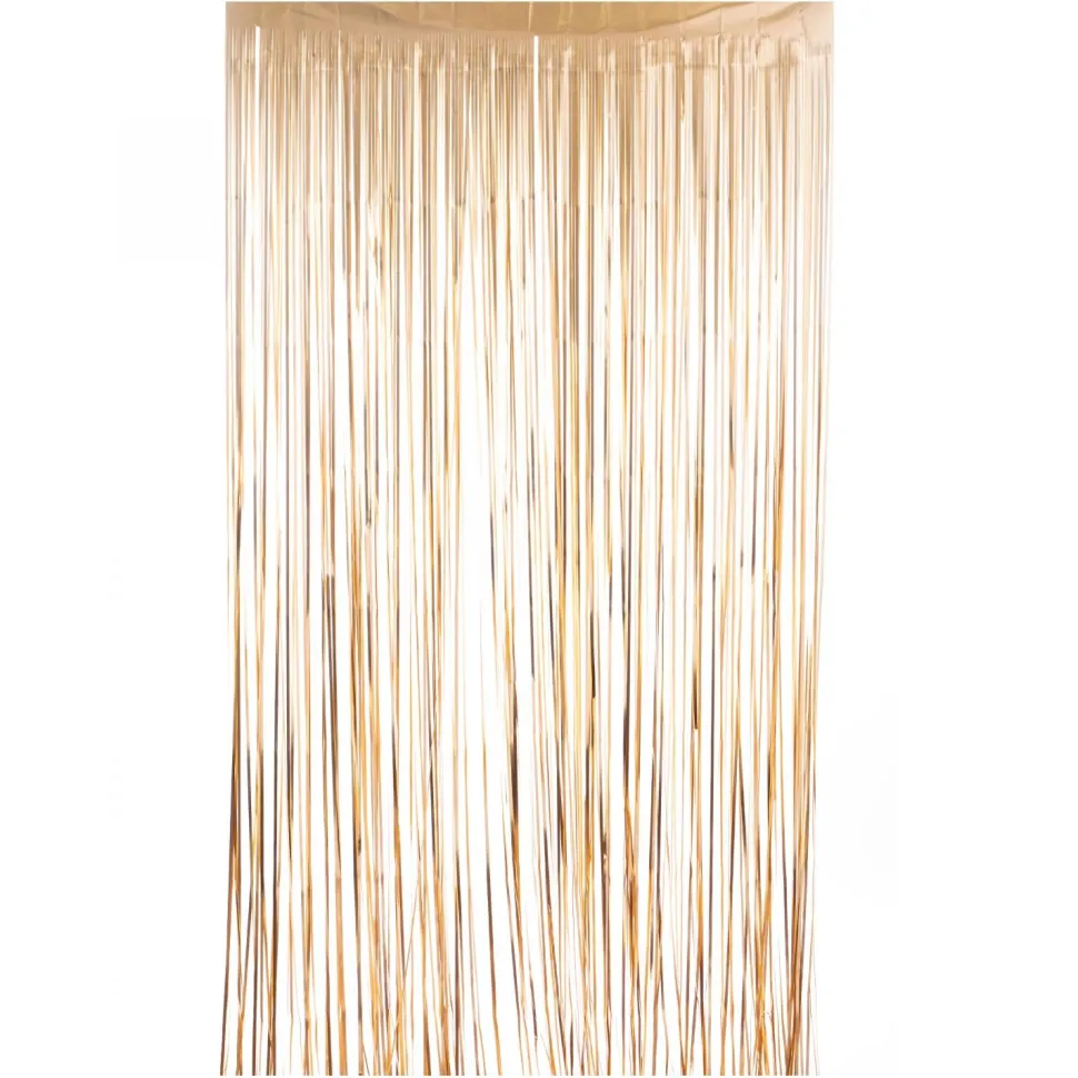 Decostar™ Matte Foil Fringe Curtain 96" - Gold