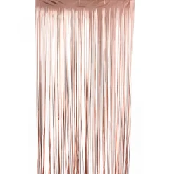 Decostar™ Matte Foil Fringe Curtain 96" - Rose Gold