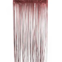 Decostar™ Matte Foil Fringe Curtain 96" - Burgundy