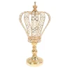 Decostar™ Metal and Crystal Crown Centerpiece Riser 18" - Gold