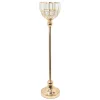 Decostar™ Metal Bowl Candle Holder With Crystal 25" - Gold