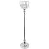 Decostar™ Metal Bowl Candle Holder With Crystal 25" - Silver