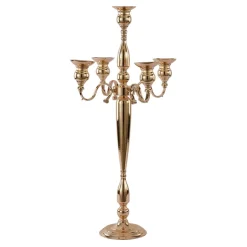 Decostar™ Metal Candelabra Five Arm 32"- Gold