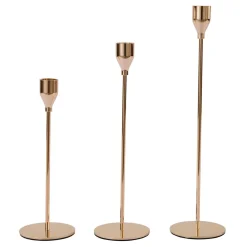 Decostar™ Metal Candle Holder Stand 3pc Set - Gold
