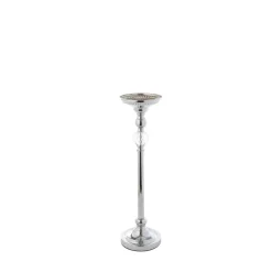 Decostar™ 23¼ Metal Centerpiece Stand with Crystal Accent - Silver