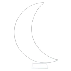 Decostar™ Metal Crescent Moon Arch Stand 29" x 78" - Silver