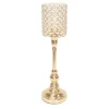 Decostar™ Metal Crystal Beaded Votive Candle Holder 17½" - Gold
