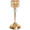 Decostar™ Metal Crystal Embellished Candle Holder 9½" - Gold