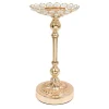 Decostar™ Metal Crystal Flower Shaped Candle Holder 10¾" - Gold