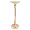 Decostar™ Metal Crystal Flower Shaped Candle Holder 15" - Gold