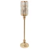 Decostar™ Metal Cylinder Candle Holder With Crystal 28" - Gold