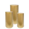 Decostar™ Metal Cylinder Pedestals Display 3pc/set - Gold
