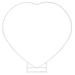 Decostar™ Metal Heart Frame Arch Backdrop Stand 83" x 78" - Silver