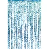 Decostar™ Metallic Curly Foil Fringe Curtain 96" - Aqua