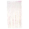 Decostar™ Metallic Curly Foil Fringe Curtain 96" - White Iridescent
