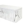 Decostar™ Metallic Foil Table Skirt 14ft - White