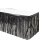Decostar™ Metallic Foil Table Skirt 14ft - Black