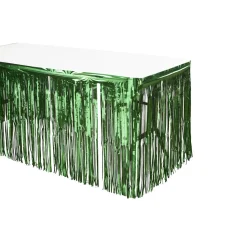 Decostar™ Metallic Foil Table Skirt 14ft - Green
