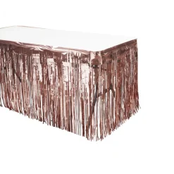 Decostar™ Metallic Foil Table Skirt 14ft - Rose Gold