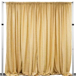 Decostar™ Metallic Spandex Curtain - 10ft Tall x 20ft Wide - Gold