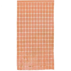 Decostar™ Metallic Square Foil Curtain 78" - Rose Gold