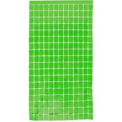 Decostar™ Metallic Square Foil Curtain 78" - Green