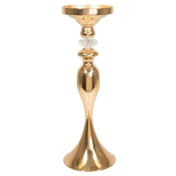 Decostar™ Metal Mermaid Floral Stand Riser with Crystal 20" - Gold
