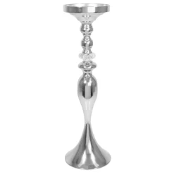 Decostar™ Metal Mermaid Floral Stand Riser with Crystal 22½" - Silver