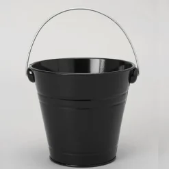 Decostar™ Metal Pail Bucket 5½ "- Black - 12 Pieces
