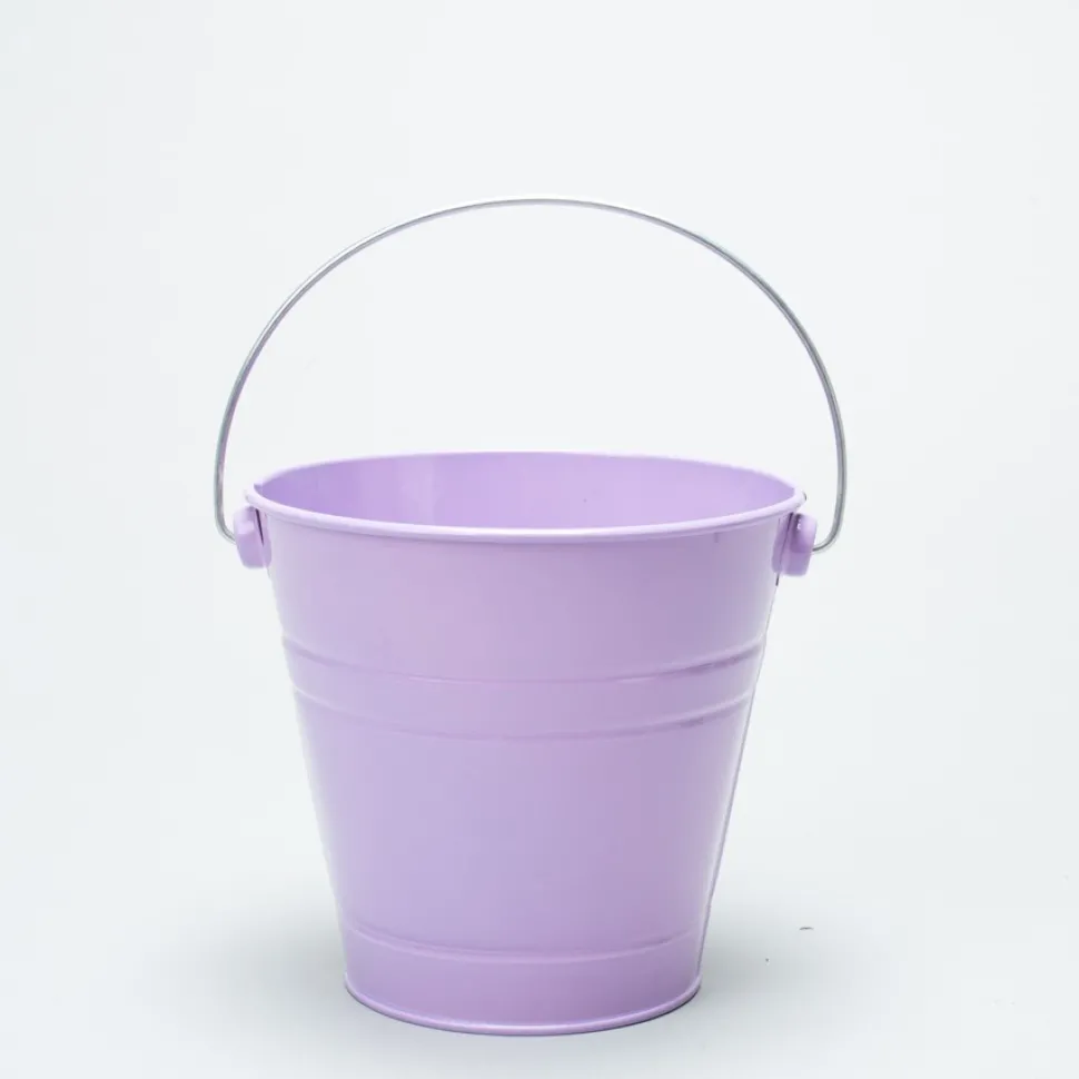 Decostar™ Metal Pail Bucket 5½ "- Lavender - 12 Pieces
