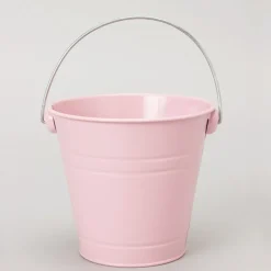 Decostar™ Metal Pail Bucket 5½ "- Pink - 12 Pieces