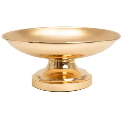Decostar™ Metal Pedestal Flower Bowl 12" - Gold