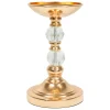 Decostar™ Metal Pillar Centerpiece with Crystal Globes 10½" - Gold