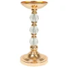 Decostar™ Metal Pillar Centerpiece with Crystal Globes 13¼" - Gold