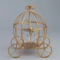 Decostar™ Metal Pumpkin Carriage - Gold