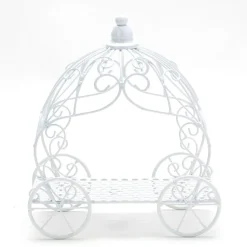 Decostar™ Metal Pumpkin Carriage - White