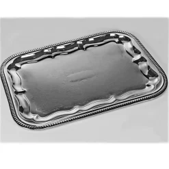 Decostar™ Metal Rectangular Serving Tray with Decorative Edge